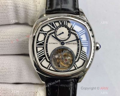 Swiss Grade Replica Cartier Drive De Tourbillon Watch Stainless Steel